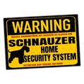 Schild Schnauzer Warning Security System Türschild Hundeschild Warnschild Hund A