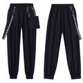 Cargohose Mädchen Baggy Hose Jogger Hip Hop Lange Pants Jogginghose Sporthose