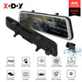 XGODY 12" Spiegel Dashcam 4K Rückfahrkamera WIFI GPS Sprachsteuerung Auto AN/AUS