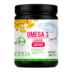 (48,45 EUR/kg) MeinVita Omega 3 Lachsöl 2000 mg Tagesportion, 365Kapseln