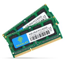Rasalas 8GB Kit (2 x 4GB) PC3-8500S 1067MHz 1066MHz DDR3 8500 PC3-8500 SODIMM