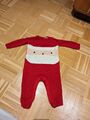 Next Strick Strampler Einteiler Overall Weihnachtsmann Weihnachten Rot Gr 74 80