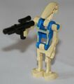 Lego Minifigur Star Wars Battle Droide Security blau mit Waffe Pilot