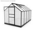 Vitavia Gewächshaus Venus 6200 BxTxH 195x321x197cm 6,2m² 4mm HKP Alu schwarz