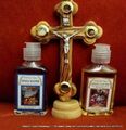 Salbung Öl, gesegnetes heiliges Wasser vom Jordan, Jerusalem Olivewood Kreuz