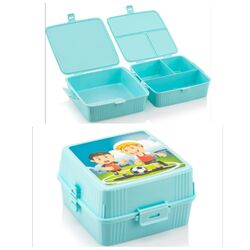 Brotdose Lunchbox Brotbox Butterbrotdose Frühstücksbox 4 Fächern Essen Kinder