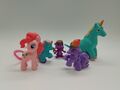 Einhorn Figuren 5 Stück Pferde Spielzeug Kinder pink türkis lila