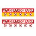 PVC Banner Waldbrandgefahr Rauchverbot Feuer Grillen Feuerwerk Glas verboten Pla