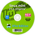 Linux Mint 21.3 "Virginia" Xfce-Edition Deutsch auf DVD oder USB-Stick