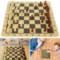 Schachbrettspiel -Sets mit hölzernen Teilen klappende Lederschach faSfl