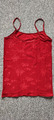 Damenhemd mit Spaghettiträgern, Gr. 42/44,rot, Polyamid und Elastan