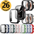 Case für Apple Watch Series 1-8 SE 38-49mm | Schutzhülle Glas | 360-Grad Cover