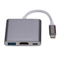 USB 3.1 Typ C auf zu HDMI USB 3.0 USB-C Adapter AV Multiport 3 in 1 Konverter 4K