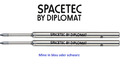 Gasdruck-Großraummine Spacetec Kugelschreibermine M blau od. schwarz by DIPLOMAT