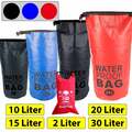 wasserdichte Tasche Seesack DryBag wasserfester Packsack 2l 10l 15l 20l oder 30l