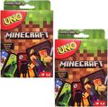 UNO Minecraft Kartenspiel Gesellschaftsspiel für 2-10 Spieler Mattel Games Neu