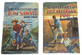 Vintage Mark Twain Bücher, Die Abenteuer von Tom Sawyer und Huckleberry Finn