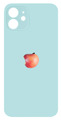 iPhone 12 mini Backcover Glas MIT LOGO Schwarz, Weiß, Rot, Blau, Türkis