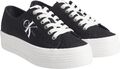 Schicke CK-Sneaker mit 4,0 cm Plateausohle in schwarz weißen Kontrastfarben
