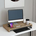 [en.casa] Monitorständer Schreibtischorganizer Monitorerhöhung Tischaufsatz Holz