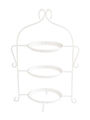Serviergestell dreistufig Etagere für Teller Ø bis max 17,5 cm weiß ROMANTIC