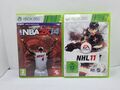 NHL 11 NBA 2K 14 Konvolut 2 Spiele SET XBOX 360 Videospiel Sport OVP