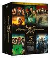 Fluch der Karibik - Pirates of the Caribbean - Teil: 1 - 5 [5 DVD's/NEU/OVP]