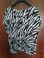 George Bluse Schwarz/Weiss Tiger/Zebra Style Gr.46