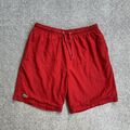 LACOSTE Herren Retro Shorts Bermudas Medium Sport Kurze Hose 90er Logo 1119 Rot