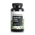 Biotin + Selen + Zink für Haut, Haare & Nägel - 365 vegane Tabletten - Ohne Magn