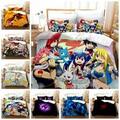 Anime Fairy Tail Bettwäsche Set Kissenbezug 80x80 Bettbezug 135x200 200x200 DE