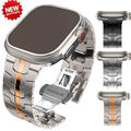 Edelstahl Armband für Apple Watch 3 4 5 6 7 8 9 SE 38-49mm Ultra 2 Metall Ersatz