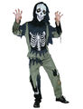Skelett-Kostüm für Kinder Halloweenkostüm schwarz-oliv - Cod.225461