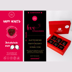 LOVE BOX für Zwei-Liebes Schokolade + Vitalstoffe- aufregend raffiniert sinnlichauspacken - teilen - geniesen - neutr. Versand