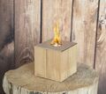 Tischfeuer/Feuerstelle Cube Massiv aus Eichenholz gefertigt