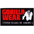 Gorilla Wear Classic Gym Towel - 50 x 100cm - schwarz/rot - Bodybuilding Fitn...