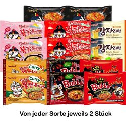 14 Portionen - Samyang Buldak Hot Chicken Flavor Ramen Nudeln - Mix Box - Halal