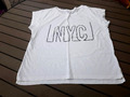 Jacqueline De Yong Shirt weiß  Gr. L  T-shirt Top mit Aufschrift Blusenshirt 