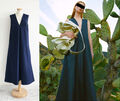 COS Kleid 100% crispy Baumwolle ELEGANT dunkelblau ungetragen +Etikett 38-40