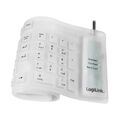 LogiLink ID0018A Tastatur Flexibel Wasserfest USB + PS/2 weiß Soft-Touch Tasten