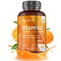 Vitamin C - 180Tabletten - Hagebutte - Immunsystem - gesunde Haut & Haar - Vegan