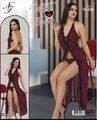 Damen Nachtwäsche Sexy Dessous Spitze Negligee Reizwäsche Nachtkleid mit String