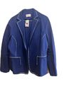 Damen Designer Blazer Jersey  Jacke 46 “Marine-Blau „Strass