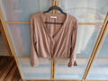 leichte Bluse in braun/taupe - Viskose - Gr. L - HAILYS - cropped