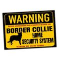 Border Collie Sheepdog  Dog Schild Warning Security System Türschild Hundeschild