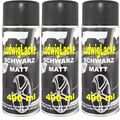 Schwarz Matt 3 Spraydosen Autolack je 400ml Ludwiglacke