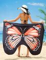 ❤️ Strandkleid Bikini Beach Cover Up Sarong Sexy Wickelkleid Schmetterling XXL