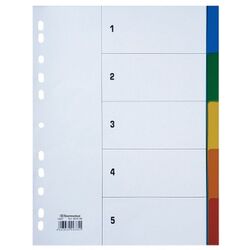 Soennecken Ordner Register Trennblätter blanko bunt A4 Kunststoff  5,10,12 tlg