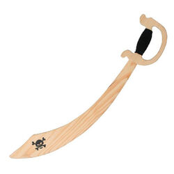Piratensäbel mit Totenkopf - Säbel aus Holz Länge: 55 cm
