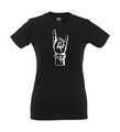 Rock und Roll oder Heavy Metal Hand unte I Fun I Lustig I Sprüche I Girlie Shirt